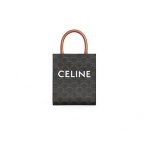 CELINE Mini Vertical Cabas IN Triomphe Canvas with Celine print