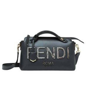 FENDI BY THE WAY MEDIUM BOSTON BAG ELAPHE BLACK 28CM