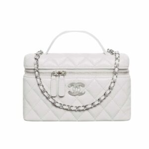 Chanel 25C Matelasse Vanity White 19Cm