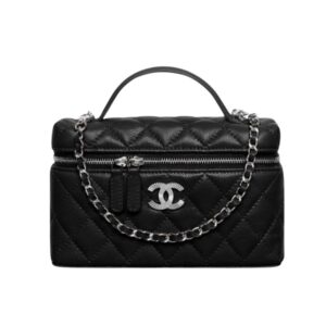 Chanel 25C Matelasse Vanity Black 19Cm