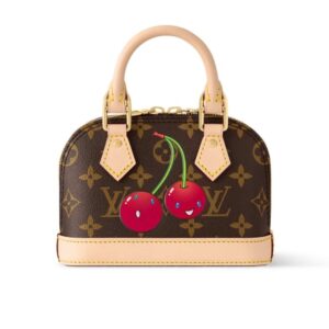 Louis Vuitton X Takashi Murakami Monogram Cerise Nano Alma Brown 16 Cm