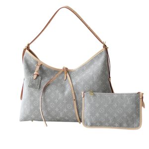 LOUIS VUITTON CARRYALL MM MONOGRAM DENIM WASHED GRAY 39CM M13289
