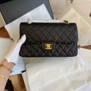 CHANEL CLASSIC FLAP QUILTED BLACK  BAG PURSE