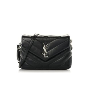Saint Laurent Loulou Toy Strap Bag In Quilted Y Black 20Cm 678401DV7061000