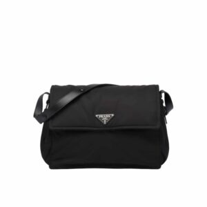 Prada Re Nylon Large Padded Shoulder Bag Black 30Cm