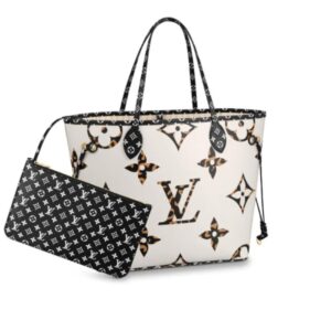 Louis Vuitton Neverfull Monogram Giant Jungle MM White Havana 31Cm M44716