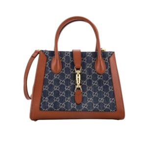 Gucci GG Jackie 1961 Tote Blue Denim 30Cm