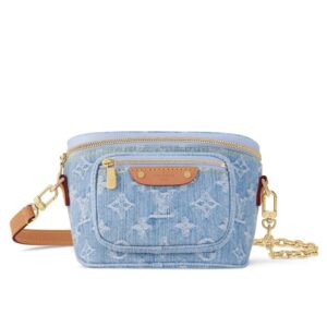 Louis Vuitton Mini Bumbag Monogram Denim Sky Blue 17Cm M83353