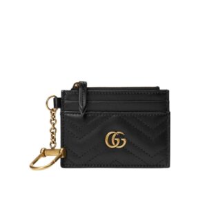 Gucci GG Marmont Keychain Wallet Black 10Cm