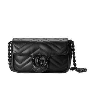 Gucci GG Marmont Belt Bag Black 16Cm 699757 UM8KV 1000