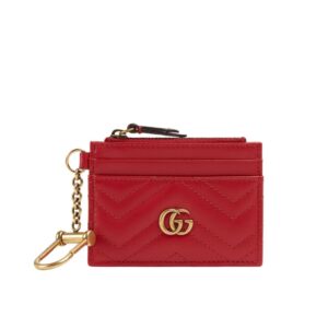 Gucci GG Marmont Keychain Wallet Red 10Cm