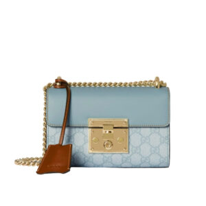 Gucci Padlock Small Shoulder GG Supreme Dusty Blue 20Cm ‎