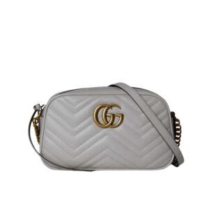 Gucci GG Marmont Small Camera Bag Light Grey 24Cm 447632 AABZB 1712