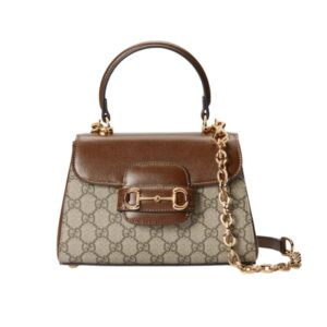 Gucci Horsebit 1955 Mini Top Handle Bag Light Brown 22Cm 703848 9AAAJ 8563