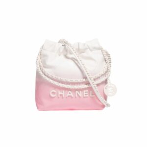 Chanel 22 Mini Handbag Patent Gradient Calfskin Pink 20Cm