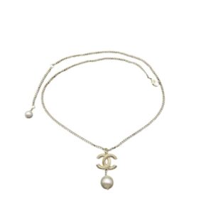 Chanel CC Pearl Gold Necklace