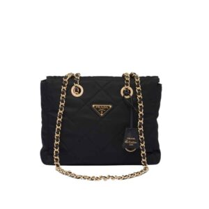 Prada Re Edition 1995 Chaîne Re Nylon Tote Bag Black 26Cm 1BG468 2AOS F0002 V COO