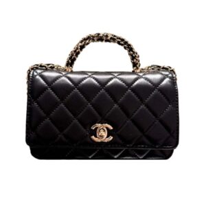 Chanel Classic Mini Flap With Chain Handle Black 19Cm
