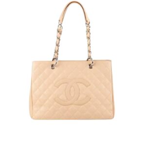 Chanel Grand Shopping Bag Caviar Beige 34Cm
