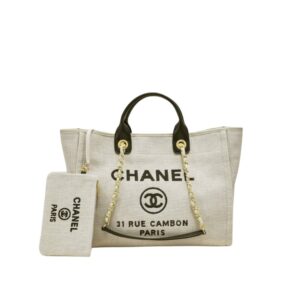Chanel Deauville Large Tote Shopping Bag 37Cm