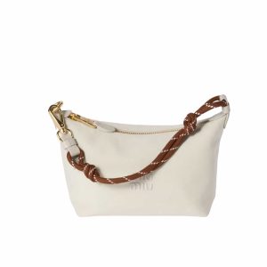 MIUMIU GABARDINE POUCH CHALK WHITE 18CM 5NE841 2IA7 F0C42