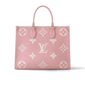 Louis Vuitton Onthego MM Monogram Empreinte Leather Trianon Pink 33Cm M46286