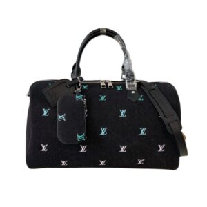 Louis Vuitton Keepall Bandoulière Blue Denim 40Cm