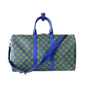 Louis Vuitton Keepall Bandoulière Blue Green 45Cm