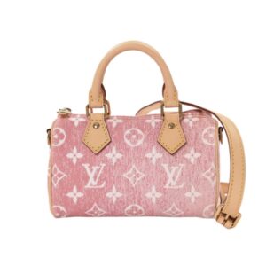 Louis Vuitton Nano Speedy Monogram Jacquard Denim Pink 20Cm M81213