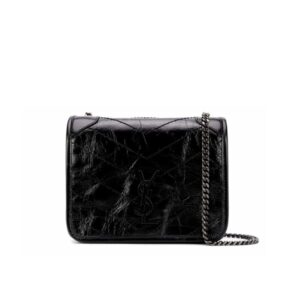 Saint Laurent Niki Vintage Leather Chain Wallet Black 19Cm 583103 0En04 1000