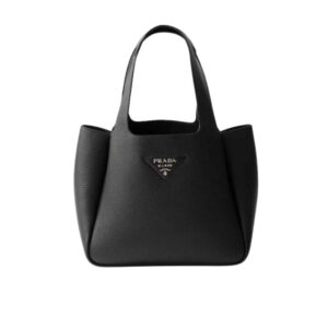 Prada Small Leather Tote Bag Black 24Cm 1BG335 2DKV F0632 V ONM