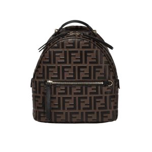 FENDI MINI BACKPACK BROWN 22CM 8BZ038A5TLF13VK