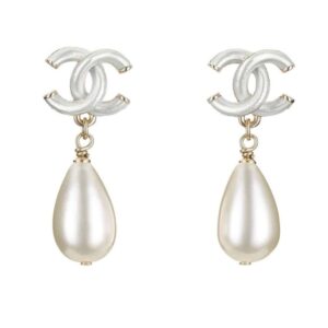 Chanel CC Pearl Drop Earrings A98327