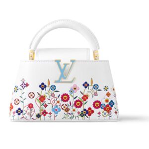 Louis Vuitton X Murakami Capucines East West Mini White 21Cm M13246