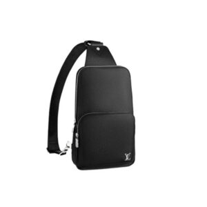Louis Vuitton Avenue Sling Bag Taiga Black 31Cm LV M30443