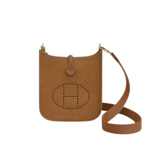 Hermes Mini Evelyne Bag Brown 17cm