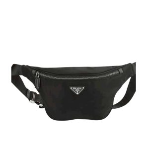 PRADA NYLON BELT BAG BLACK 30CM