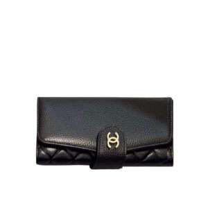 Chanel Classic Long Flap Wallet Black 19Cm