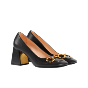 Gucci Women’S Mid Heel Pump With Horsebit Black 643886 C9D00 1000