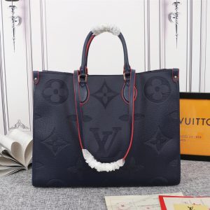 Louis Vuitton On The Go Giant Tote Navy Blue