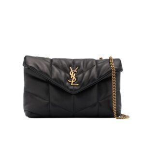 Saint Laurent Loulou Puffer Small Shoulder Bag Black 28Cm